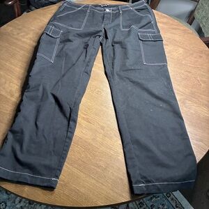 True Religion Black White Stitch Mens Cargo Pants Size Mens 38x32